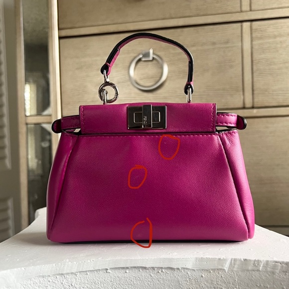 Fendi micro peekaboo fuchsia bag - Picture 14 of 14